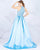Mac Duggal Ballgowns - 67658H Embellished Halter Neck Ballgown In Blue