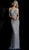 Jovani - 67669 Floral Beadwork Plunging V Neck Gown