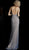 Jovani - 67669 Floral Beadwork Plunging V Neck Gown