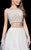 Terani Couture - 1611P1366A Two-Piece Diamonds Ruffled Evening Dress In Ivory and Neutral