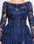 Mac Duggal Ballgowns - 67682H Long Sleeve Sequined Lace Ballgown In Blue