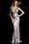 Jovani - Sequined Plunging V-Neck Sheath Gown 67740  In Pink