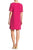 Sangria - DAVG749 Grommet V-neck A-line Dress in Pink