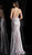 Jovani - 67790 Bedazzled Plunging V-neck Trumpet Dress With Train in Purple
