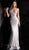 Jovani - 67790 Bedazzled Plunging V-neck Trumpet Dress With Train in Purple