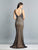Dave & Johnny - A6790 Beaded Applique Plunging Sweetheart Dress In Black