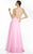 Alyce Paris B'Dazzle - 35766 Strappy Beaded Lace Evening Gown in Pink