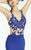 Alyce Paris B'Dazzle - 35769 Embellished Lace Applique Gown in Blue and Neutral