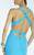 Alyce Paris B'Dazzle - 35771 Shirred V-Neck Grecian Gown in Blue