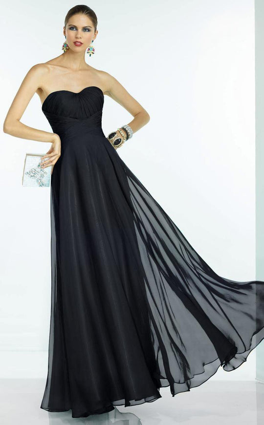 Alyce Paris B'Dazzle - 35780 Strapless Interwoven Bodice Gown in Black