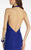 Alyce Paris B'Dazzle - 35793 Sleeveless Halter Open Back Long Gown in Blue