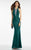 Alyce Paris B'Dazzle - 35793 Sleeveless Halter Open Back Long Gown in Green