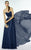 Alyce Paris B'Dazzle - 35810 Ruched Sweetheart A-line Dress in Blue