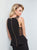 Mignon - Lace Up Long Gown VM1718 in Black