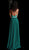 Jovani - 68090 Embellished Halter Pleated A-line Dress in Green