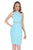 Terani Couture - 1611C0041A Beaded Halter Sheath Dress in Blue