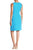 Anne Klein - 10637626 Polka Dot Jewel Pleated Cocktail Dress in Blue and White