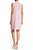 Nina Leonard - L5888A Printed V-neck A-line Dress in Red and White