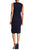 Nina Leonard - L5695A Sleeveless Front Button Sheath Dress in Blue