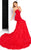 Mac Duggal Black White Red - 65219 Strapless Sweeping Mermaid Gown In Red