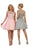 May Queen - MQ1567 Scallop Beaded Lace Applique Cocktail Dress In Pink and Silver