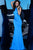 Jovani - 68711 High Halter Neck Backless Fitted Evening Dress In Blue