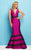 Mac Duggal Flash Spring - 65577 Plunging V-neck Mermaid Dress In Purple and Black