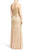 Adrianna Papell - AP1E200530 Beaded Mesh Trumpet Gown in Neutral and Gold