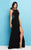 Mac Duggal Couture - 77046 Illusion Bateau Sheath Dress In Black and Gold