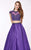 Angela & Alison - 61115 Two Piece Floral Lace Ballgown In Purple