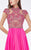 Angela & Alison - 61139 Crystal Embellished High Neck Gown In Pink
