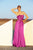 MNM Couture Fabulous Sweetheart Floral Accent Gown 6902 In Fuschia