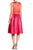 Sangria - SBLV1114 Sleeveless Color Block Satin Dress in Pink and Red