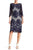 Sangria - SBBU366 Floral Lace Jewel Sheath Dress in Blue