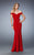 La Femme - 22527 Embellished Jersey Sheath Dress In Red