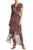 Taylor - 9045MJ Abstract Chiffon Wrap Dress in Multi-Color and Print