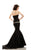 Johnathan Kayne - 6002 Strapless Corset Trumpet Gown in Black
