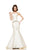 Johnathan Kayne - 6002 Strapless Corset Trumpet Gown in White