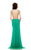 Johnathan Kayne - 6008 Embellished Halter Sheath Dress in Green