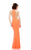 Johnathan Kayne - 6009 Bejeweled Illusion Cutout Gown in Orange and Pink