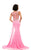 Johnathan Kayne - 6023 Illusion Bateau Mermaid Dress in Pink