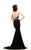 Johnathan Kayne - 6048 Embellished Halter Mermaid Dress in Black