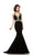 Johnathan Kayne - 6048 Embellished Halter Mermaid Dress in Black