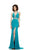Johnathan Kayne - 6048 Embellished Halter Mermaid Dress in Green