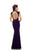 Johnathan Kayne - 6079 Decadent Studded High Neck Evening Gown in Purple