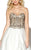 Jolene Collection - 16040 Strapless Sweetheart Ornate Ballgown In White and Neutral