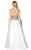 Jolene Collection - 16040 Strapless Sweetheart Ornate Ballgown In White and Neutral
