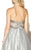 Jolene Collection - 16042 Embellished Strapless A Line Gown In Gray and Pink