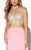 Jolene Collection - 16082 Two-Piece Crystal Clad Sheath Gown In Pink and Neutral