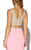 Jolene Collection - 16082 Two-Piece Crystal Clad Sheath Gown In Pink and Neutral